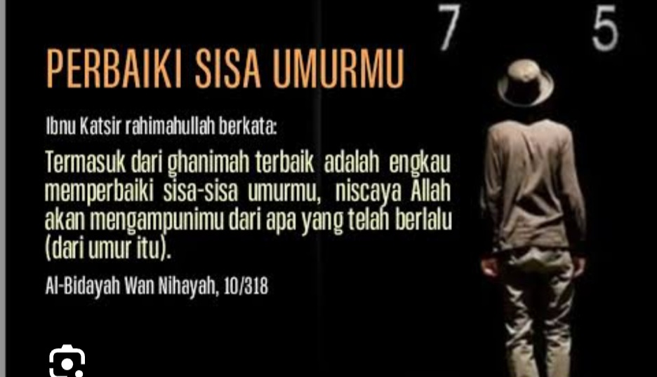 Jangan Remehkan Sisa Hidupmu